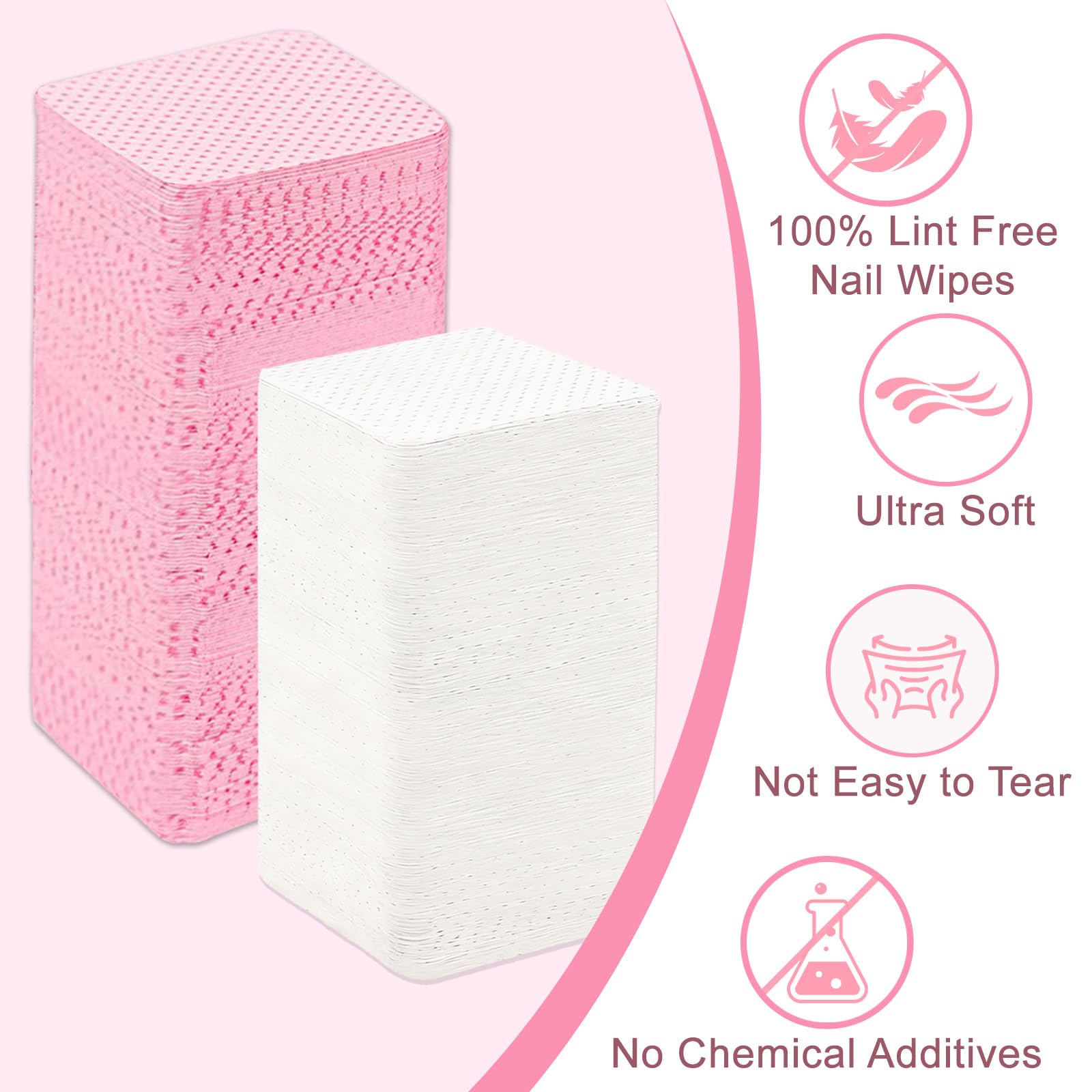 BONXAXK 720pcs lint free nail wipes product packaging
