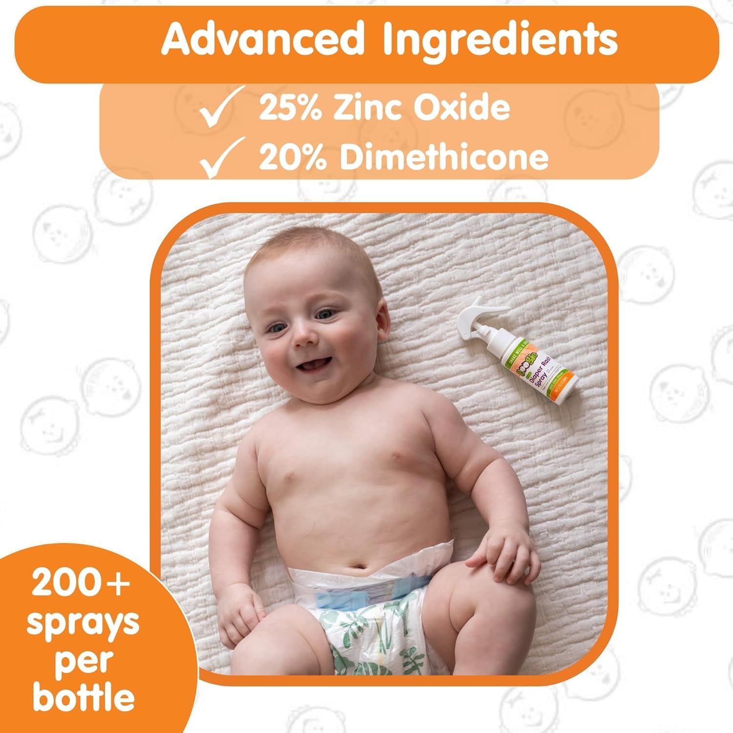 Boogie diaper rash spray designed for babies
