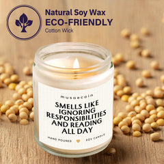 book club gift lavender candle museacoin 7oz