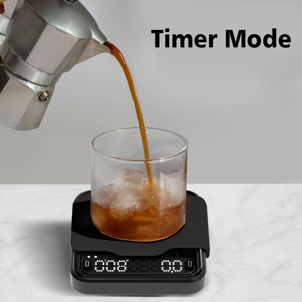 Scale sits on espresso machine drip trays