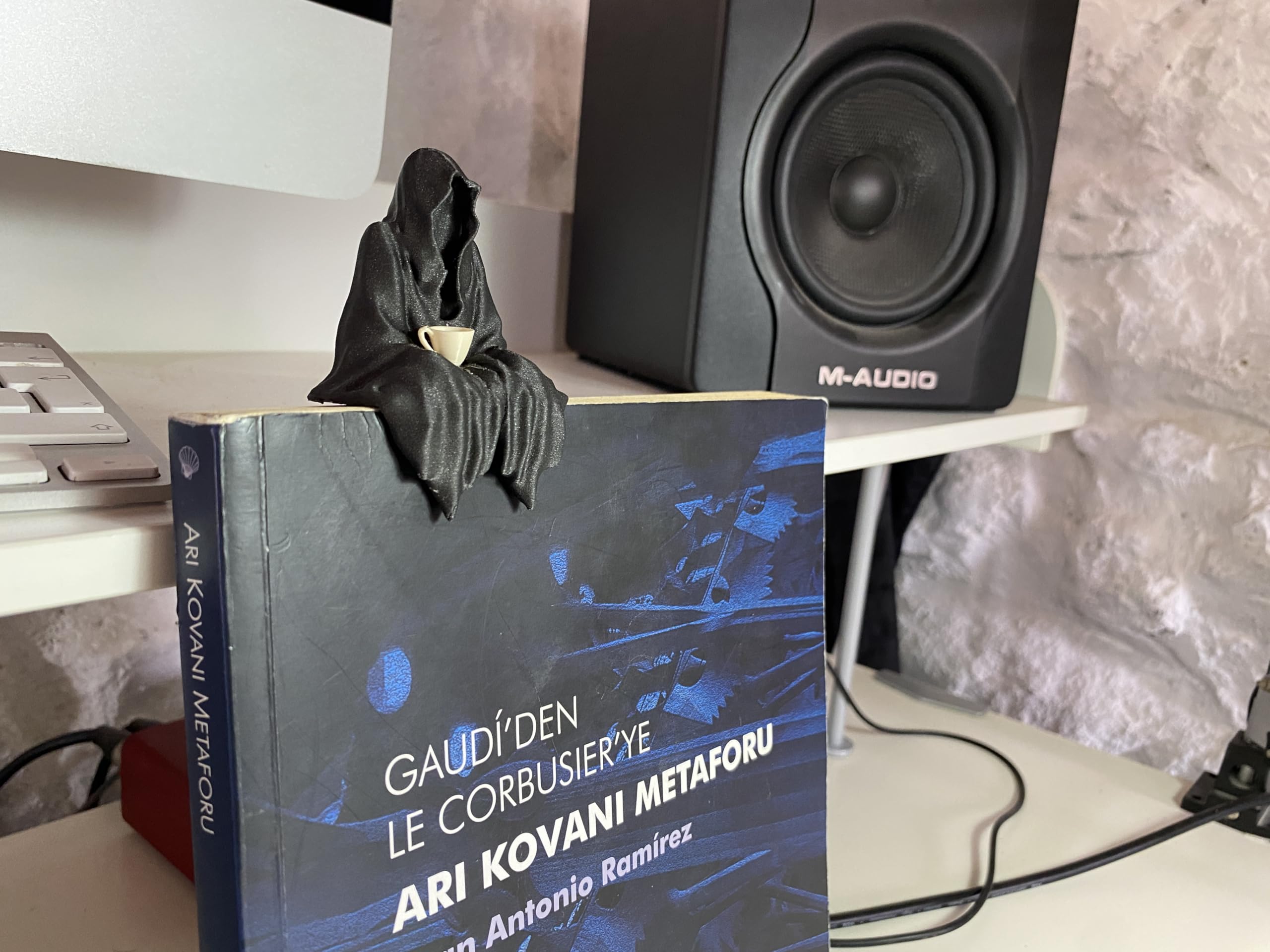 Durable PLA finish 3D printed ghost figurine with smooth surface