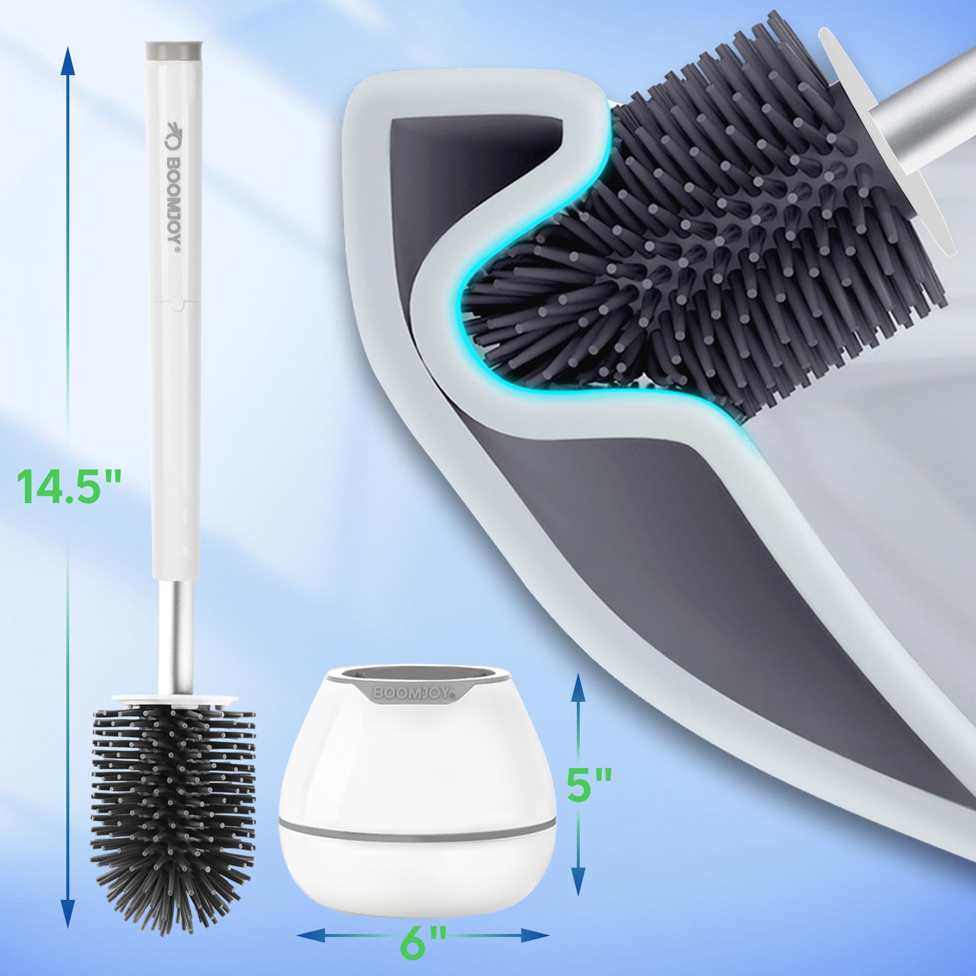 BOOMJOY 16 inch extended reach toilet brush