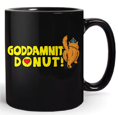 BootsTees Goddamnit Donut Mug 11oz ceramic cup with dual-sided print