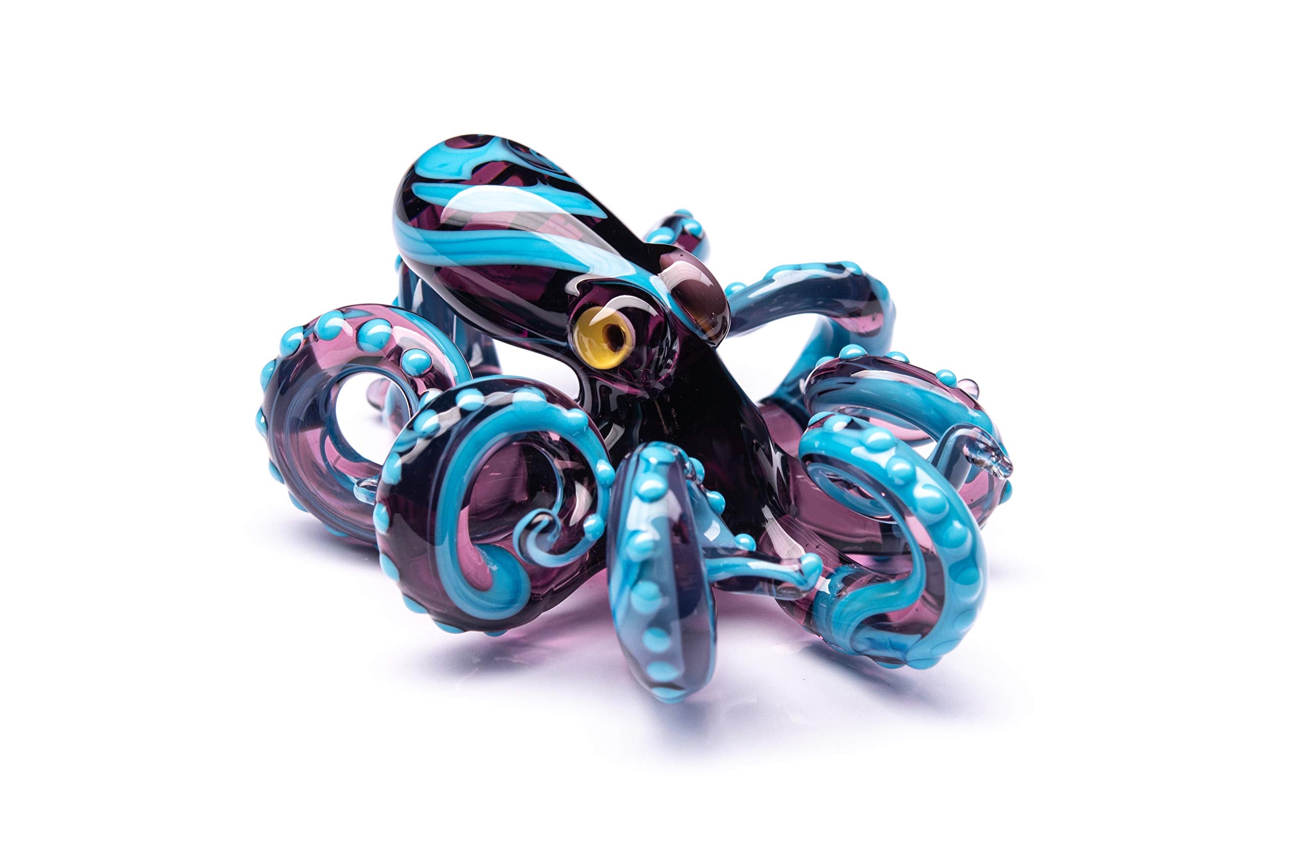 Boro glass octopus figurine wearable sculpture