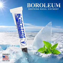 Boroleum nasal soreness balm 3-5oz packaging