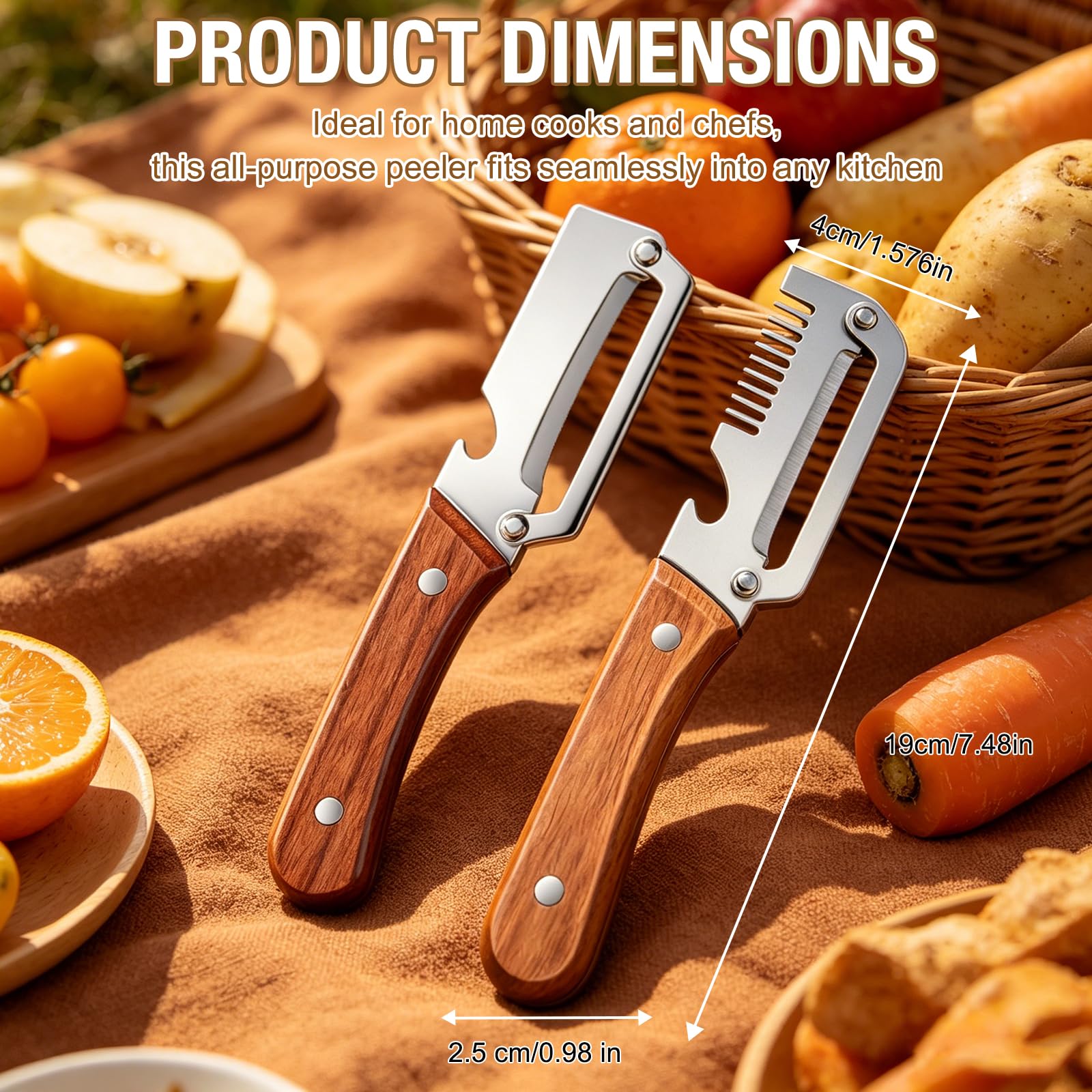 Bottle opener feature on the 3-in-1 peeler