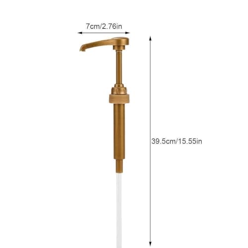 Skinny syrup bottle compatible pump 750ml gold
