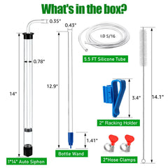 Bottle wand 12-9 inch included with siphon kit