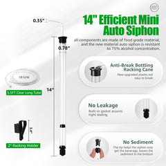 Bottling wand accessory for auto siphon homebrew kit