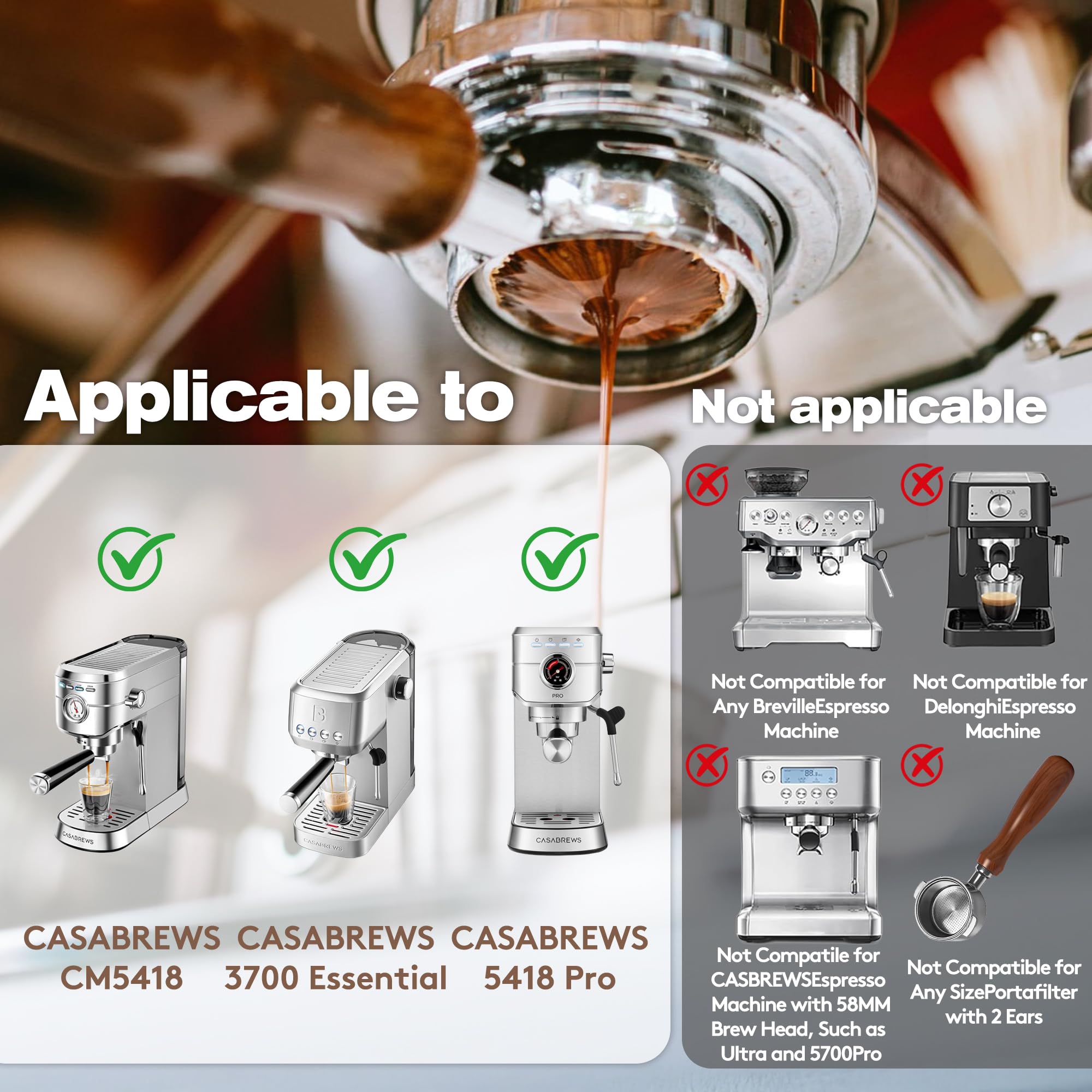 Bottomless portafilter 51mm for CASABREWS 5418Pro
