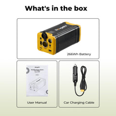 BougeRV solar generator with 100W input label