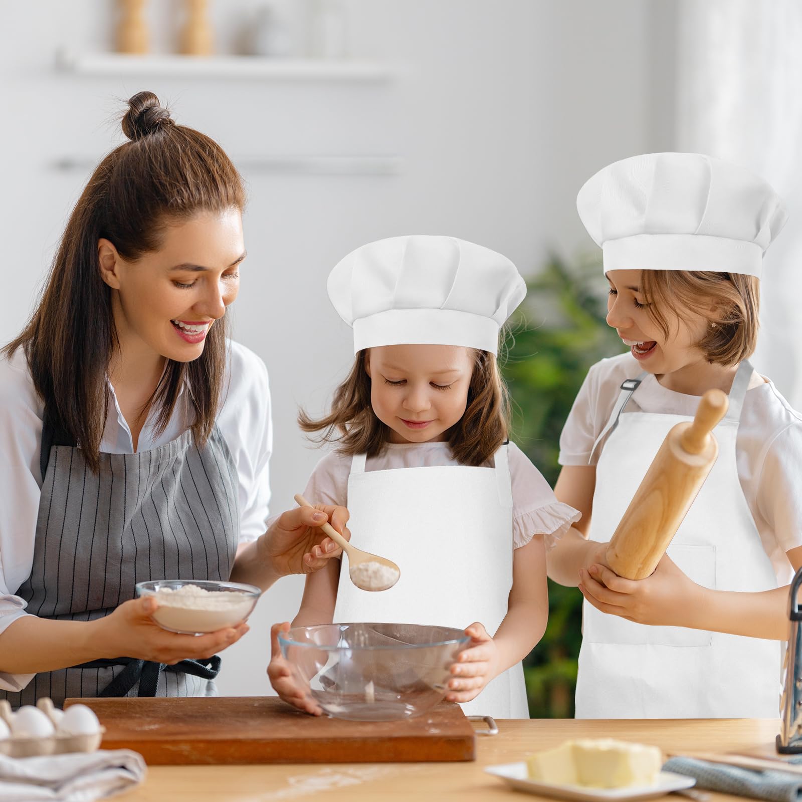 Ages 2 to 12 years kids apron and hat set