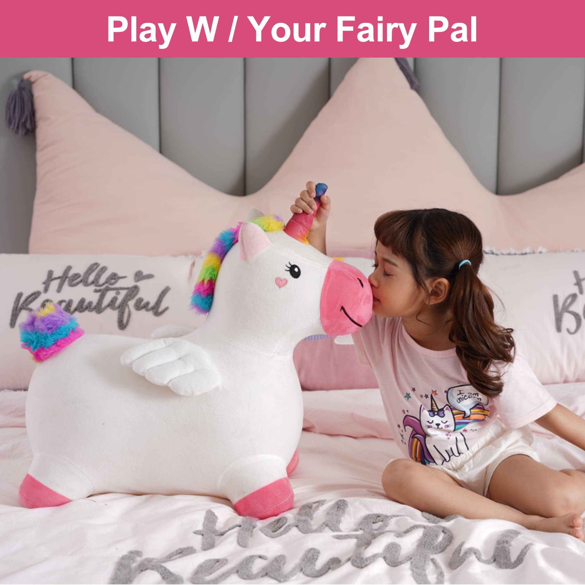 Bouncy Pals Toddler Unicorn Hopper Toy ready for family play