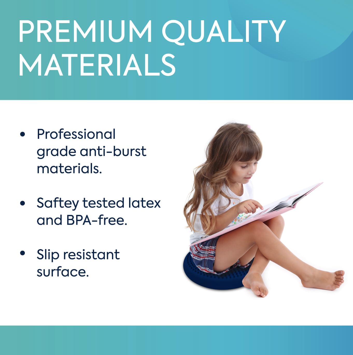 Latex and phthalate free wiggle seat with pump included