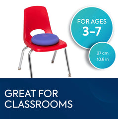 Inflatable wiggle seat for kids age 3-7 2.5 inch height purple