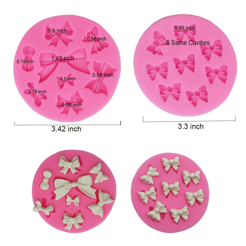 Bowknot silicone mold for cupcakes and cakes