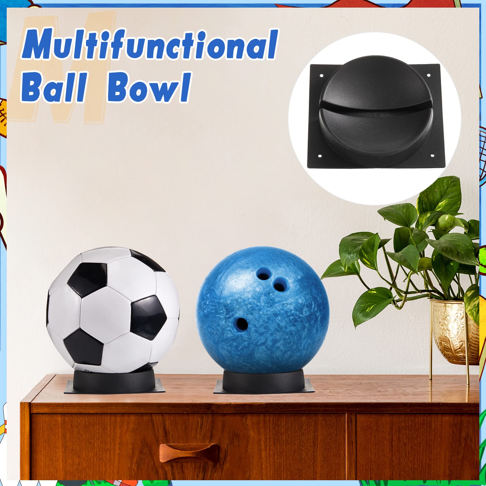 Plastic stand holds one bowling ball