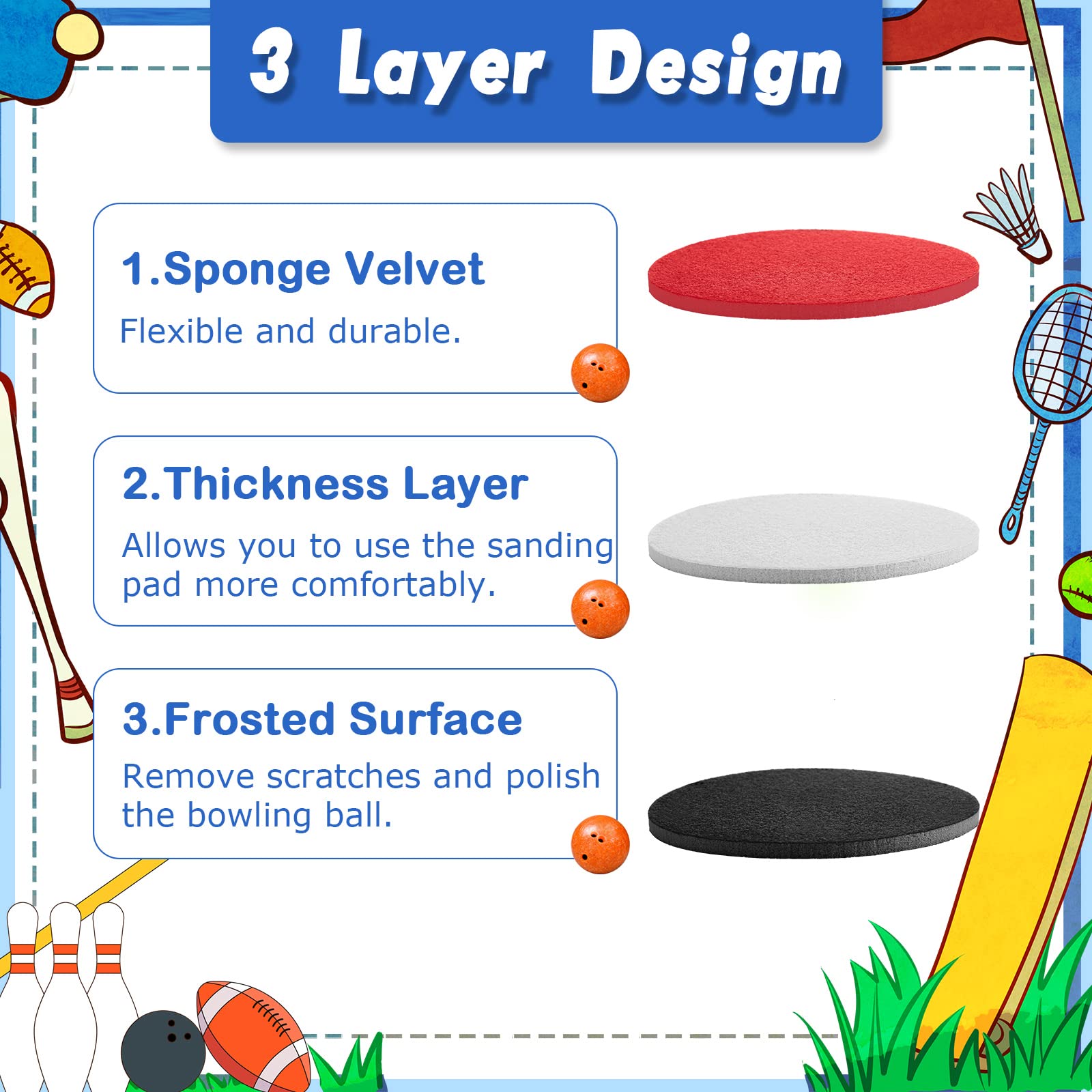 Bowling ball display stand and pads