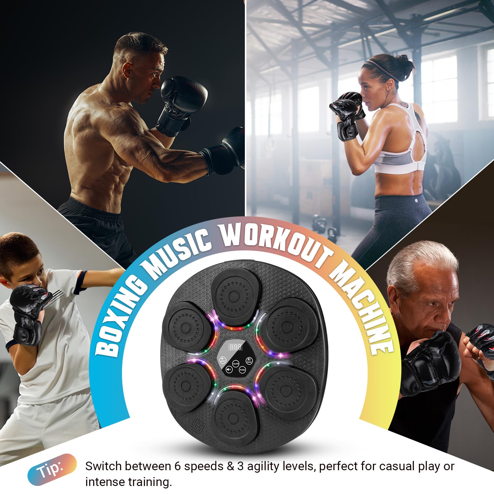Music Boxing Machine with Bluetooth music sync feature