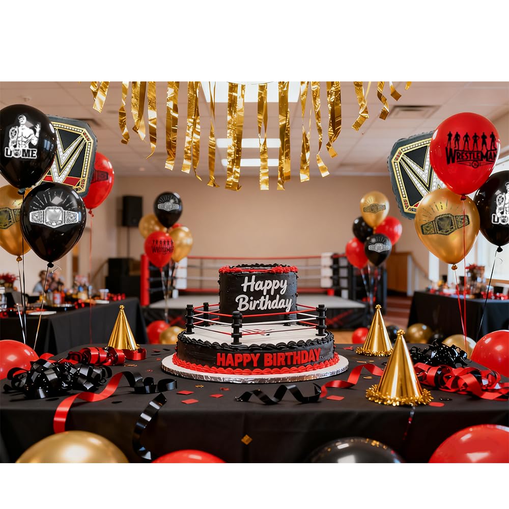 Decor kit for wrestling themed parties and outdoor events