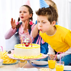 Boy party cartoon theme candle decoration