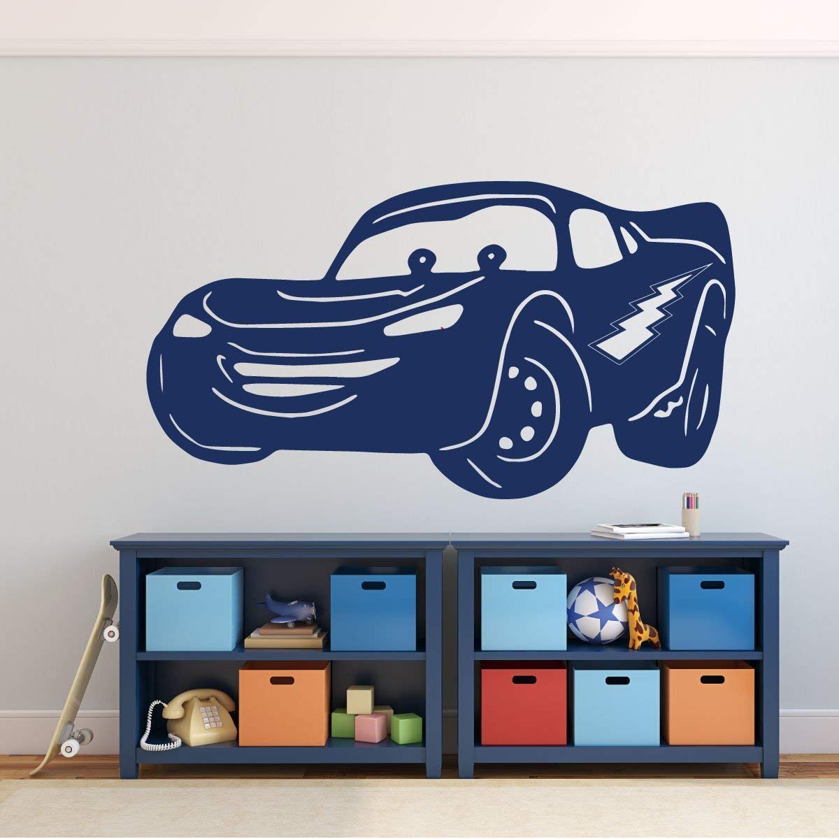 Boy room wall decor lightning mcqueen decal