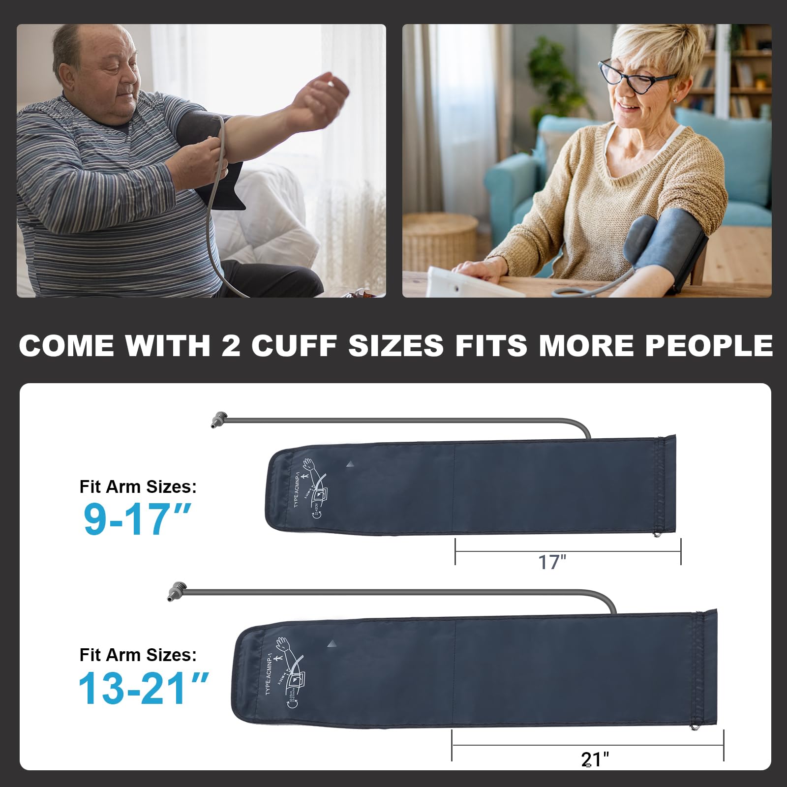 BP monitor two cuffs standard and extra large