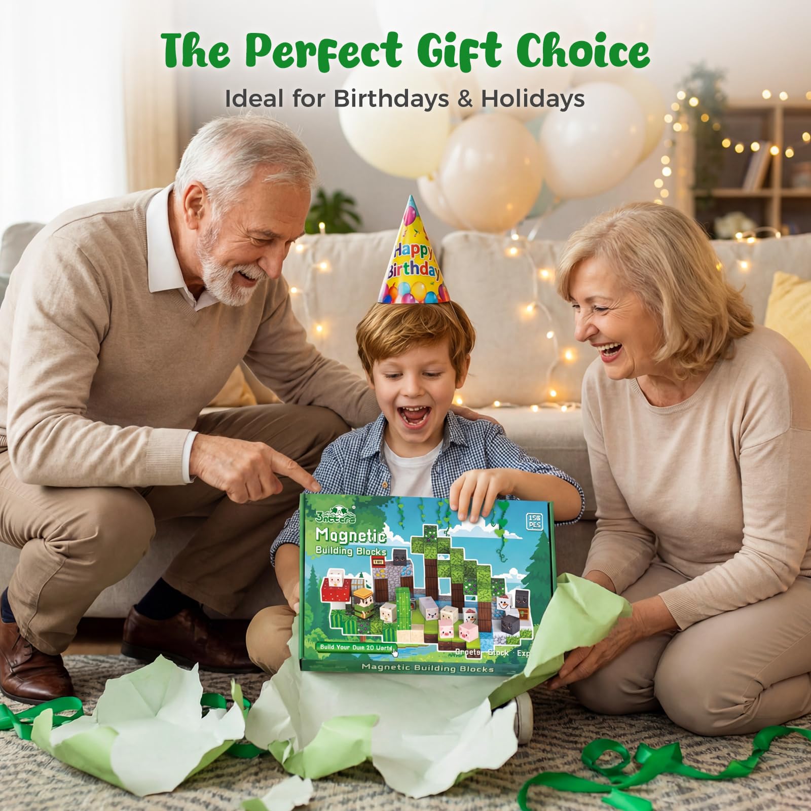 Full-color instruction book included with forest blocks
