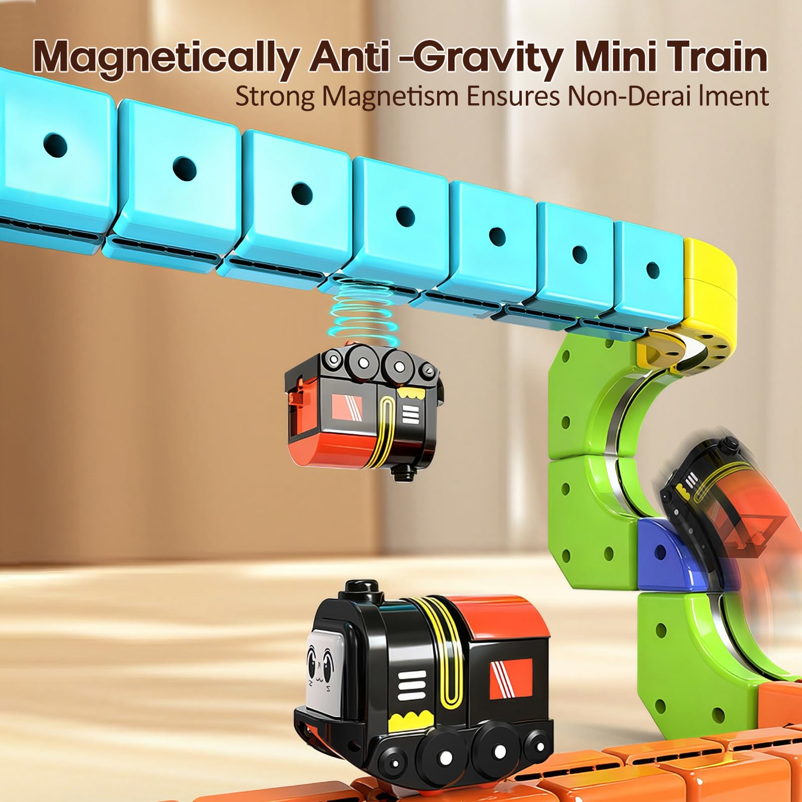 BPA-free ABS plastic train pieces with rounded edges image