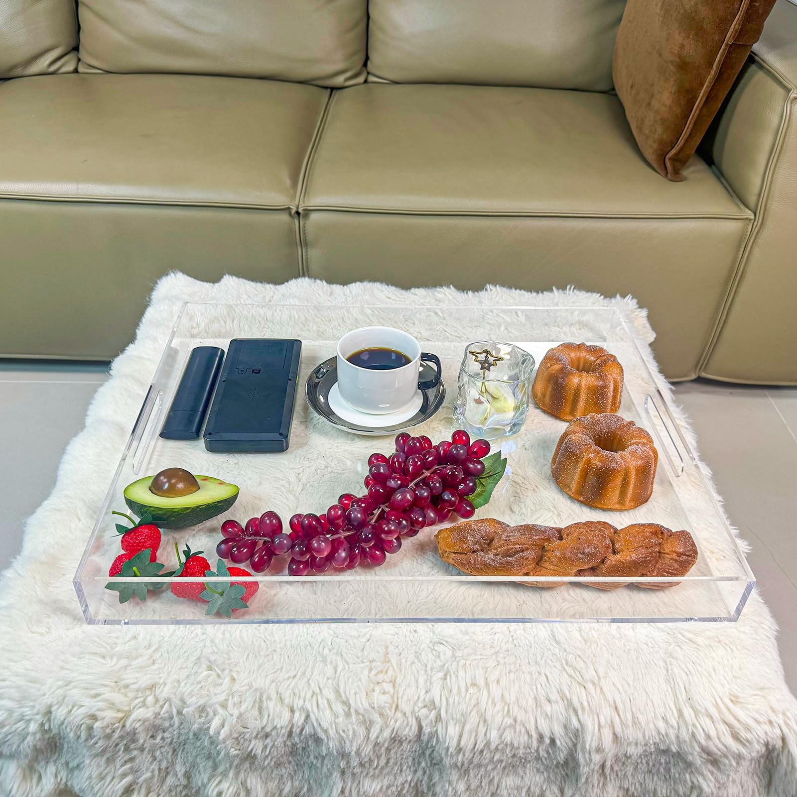BPA free acrylic tray decorative and functional