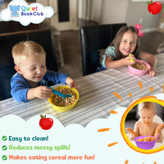 Dishwasher safe bowls for kids with straw cleaner