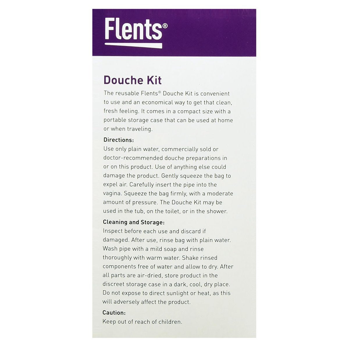 Portable douche kit for travel use and privacy case