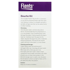 Portable douche kit for travel use and privacy case