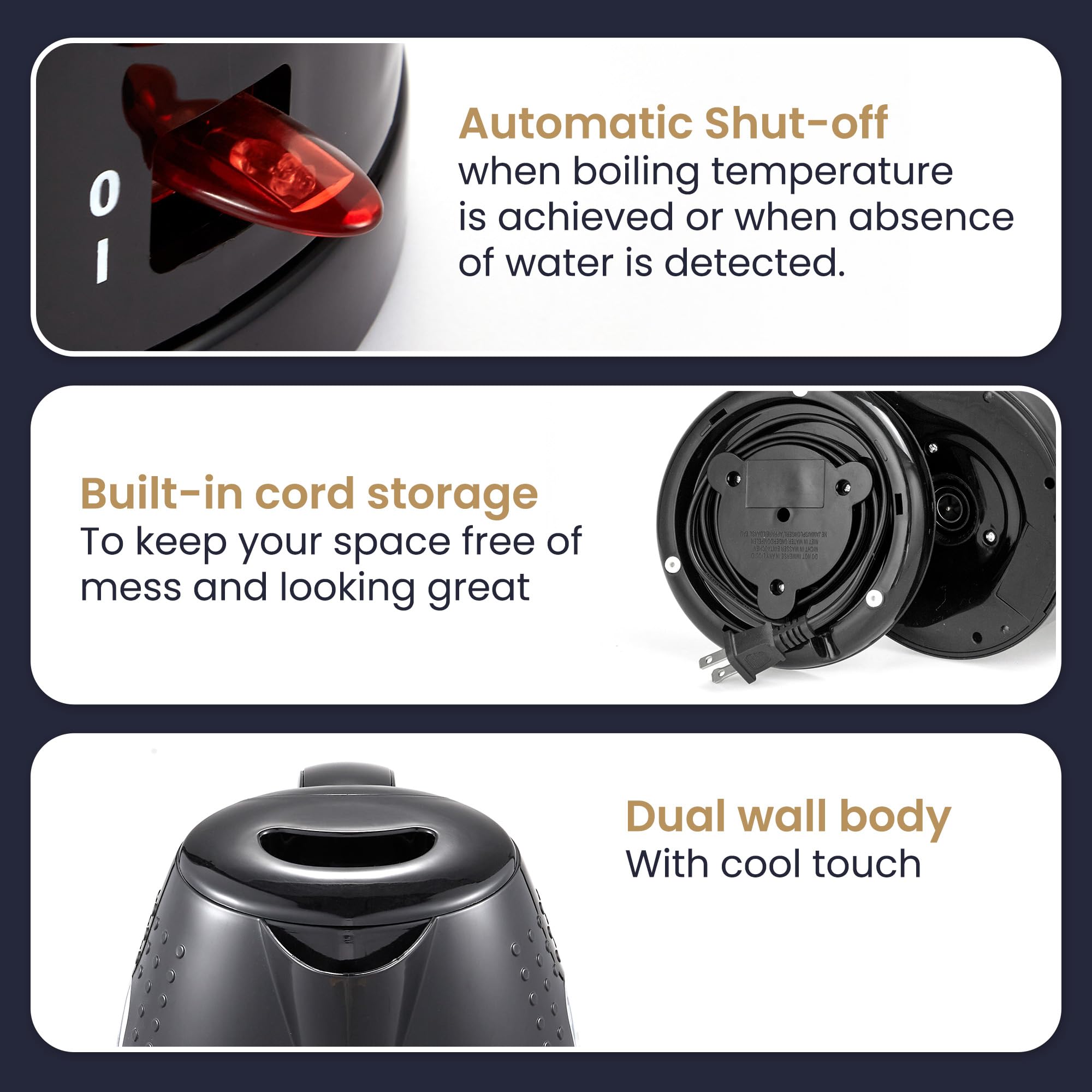 Auto shut-off feature on Elite Gourmet EKT5051 kettle