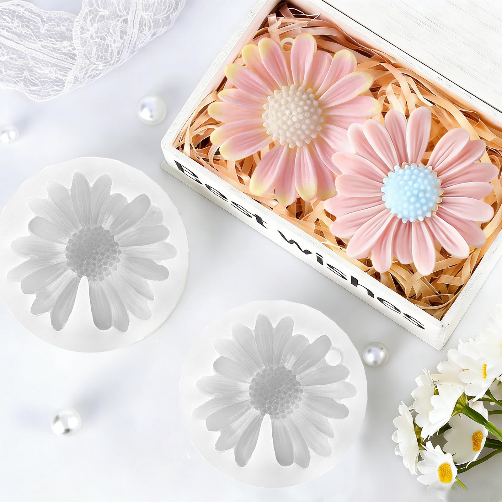 bpa-free flower silicone mold for crafts