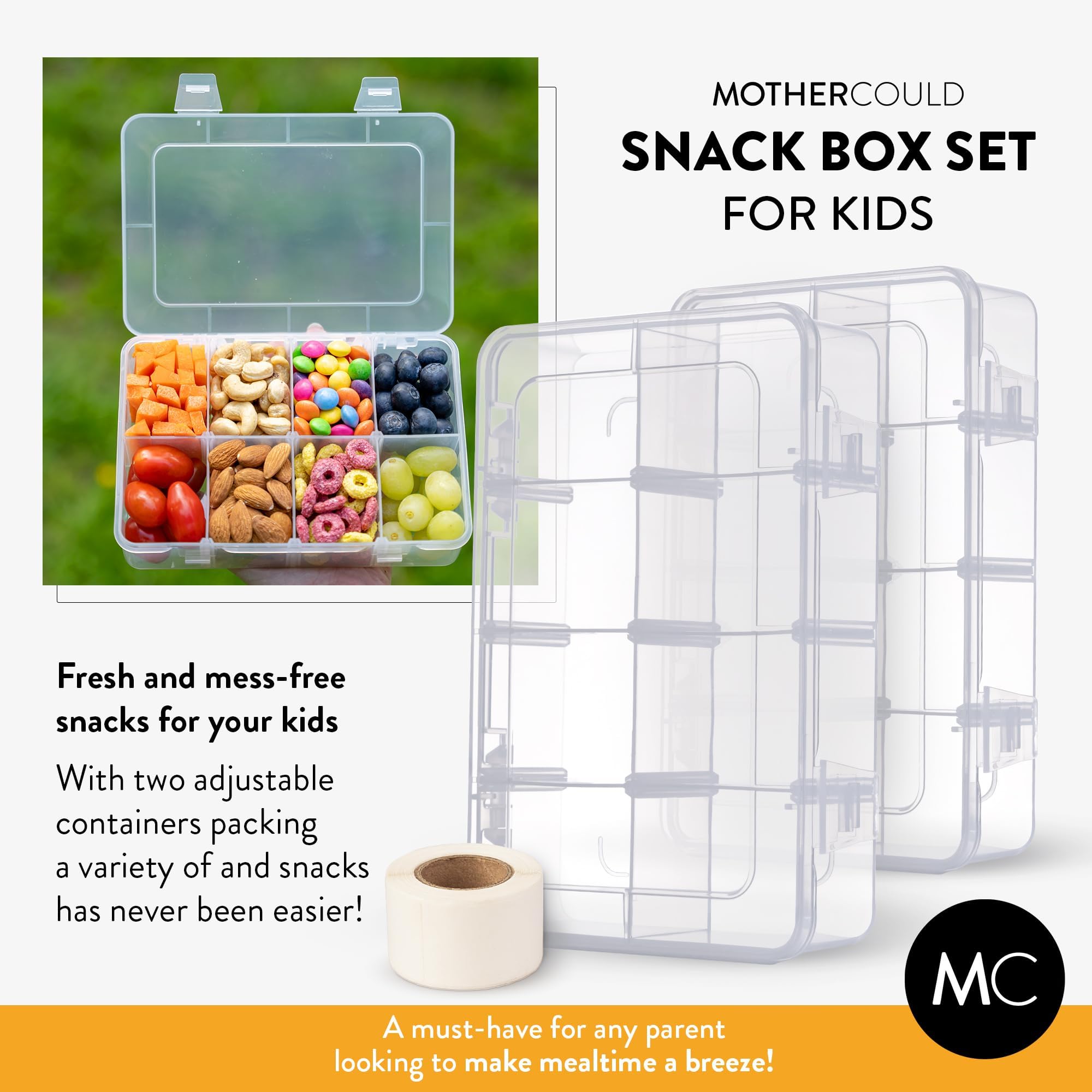 Clear color snack box containers for home use