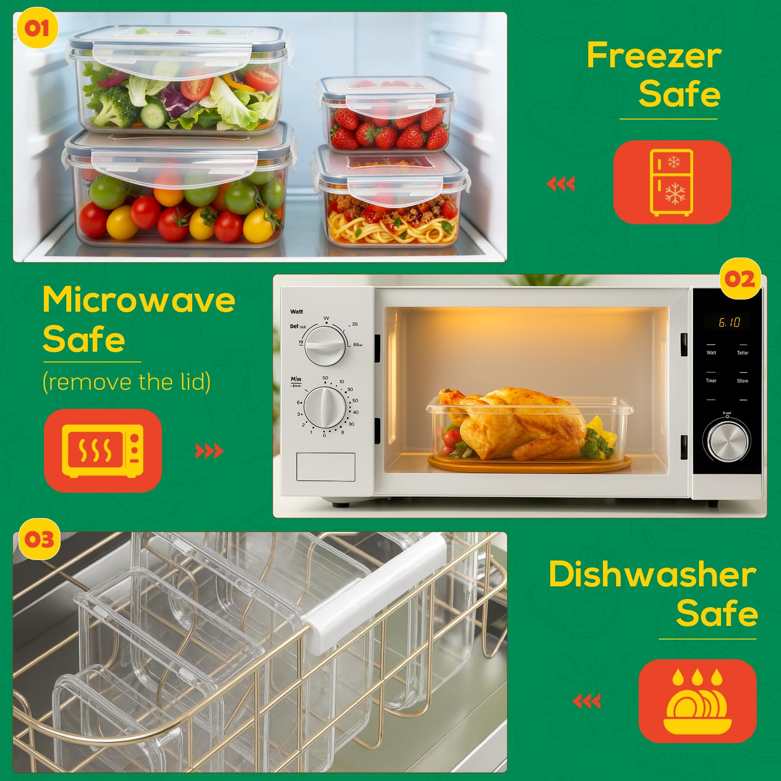 BPA-free food-grade plastic container