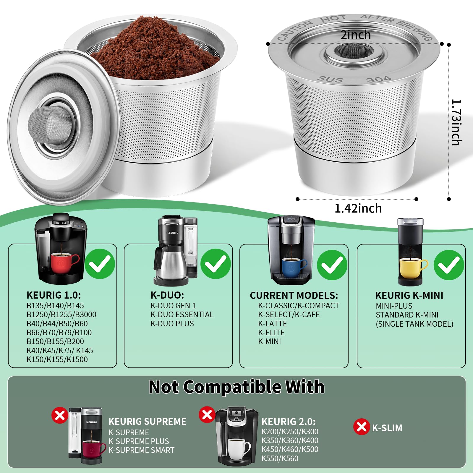 K cup with built-in silicone sealing ring