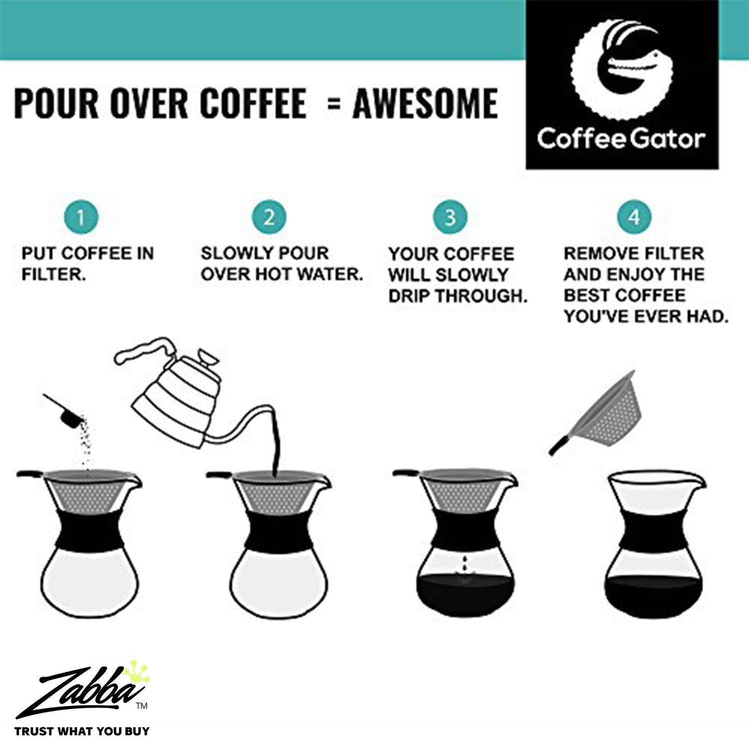 Easy to clean Coffee Gator gooseneck kettle