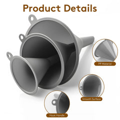 bpa-free polypropylene kitchen funnel alt text