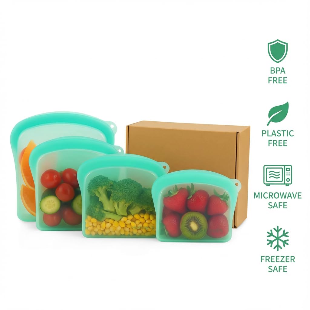 eco-friendly reusable silicone bags reduce plastic waste