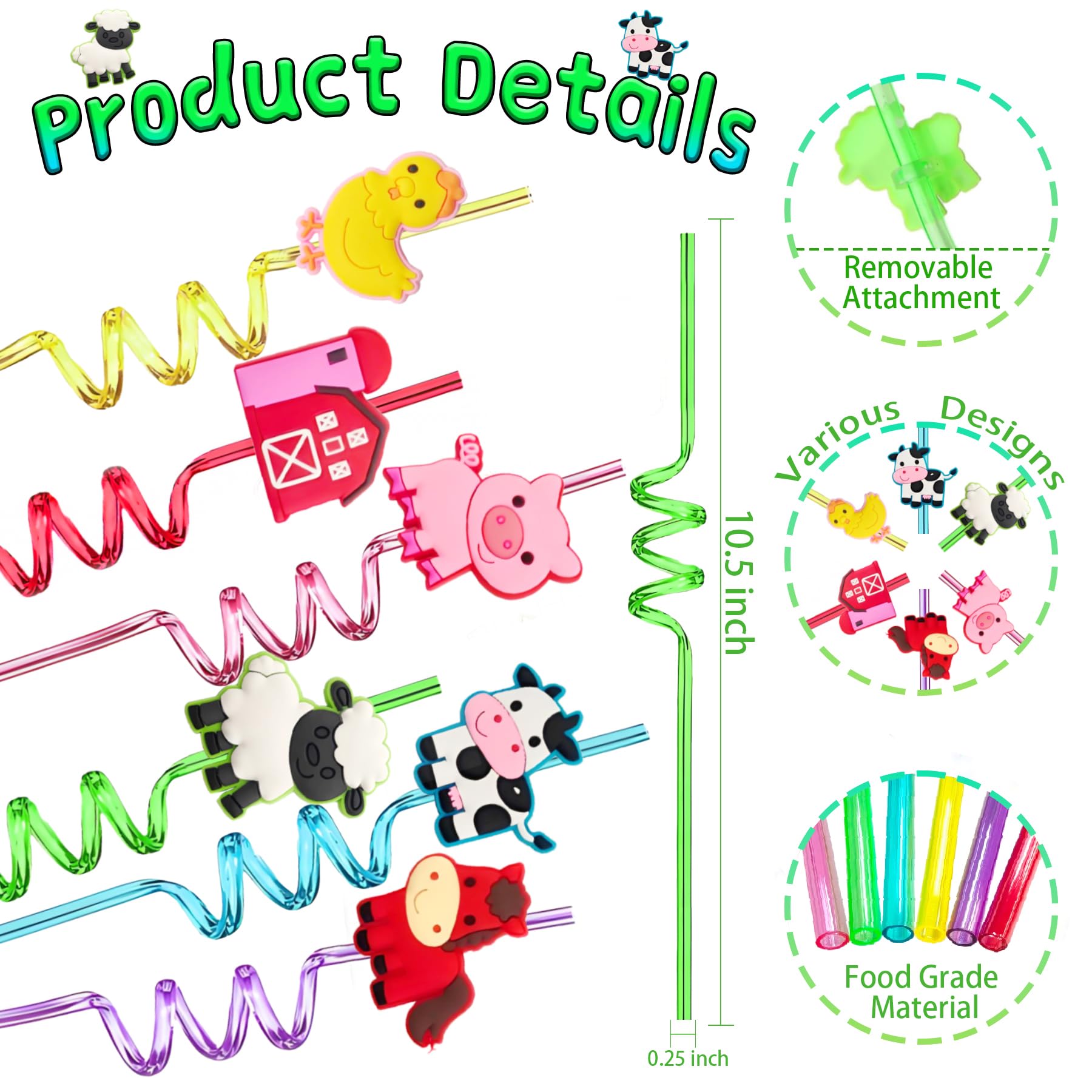 Food-grade BPA-free plastic straw for kids and adults