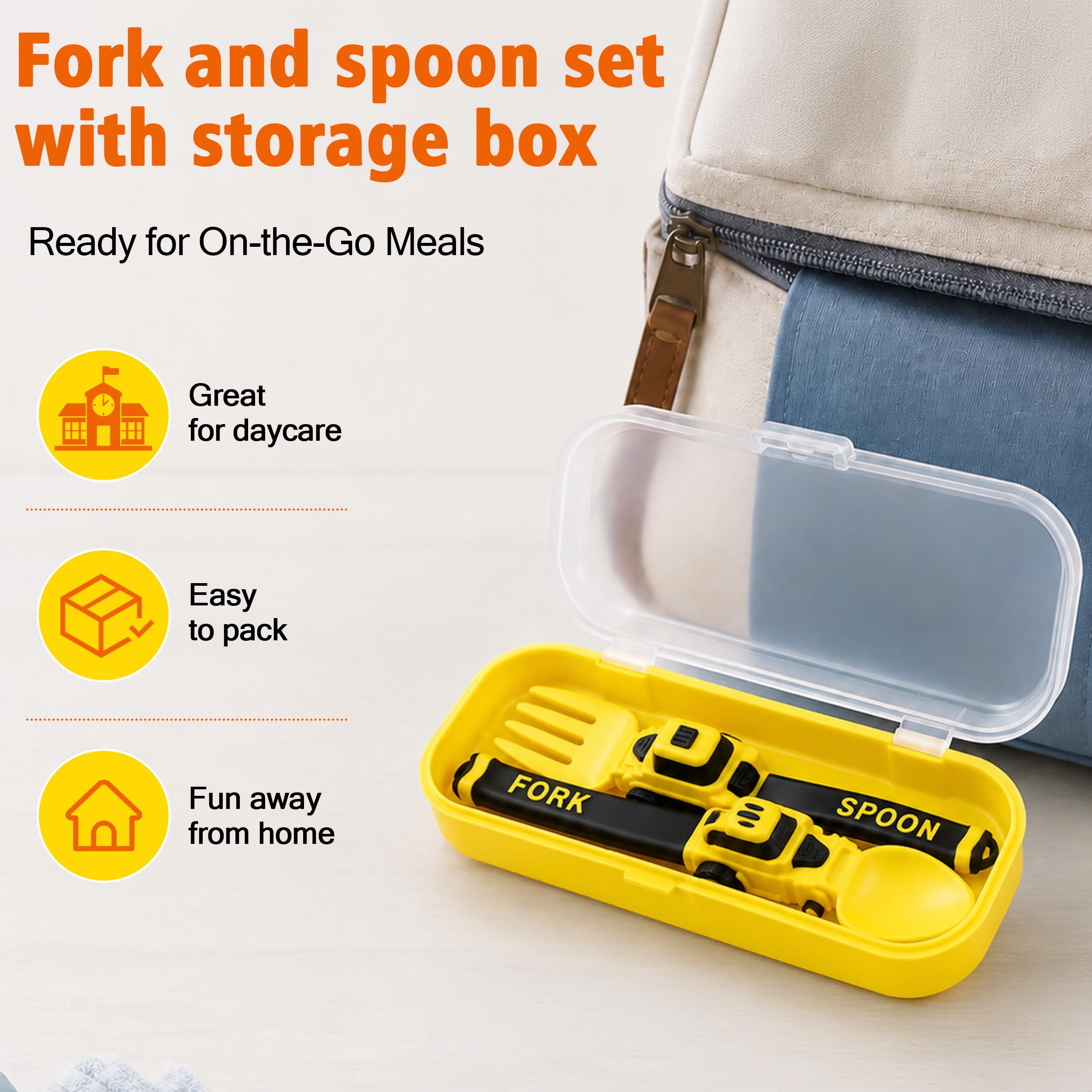 Left and right handed friendly toddler utensils