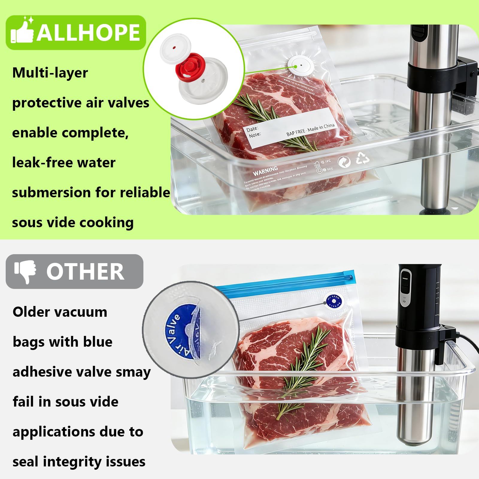 30-pack vacuum sealer bags with clips