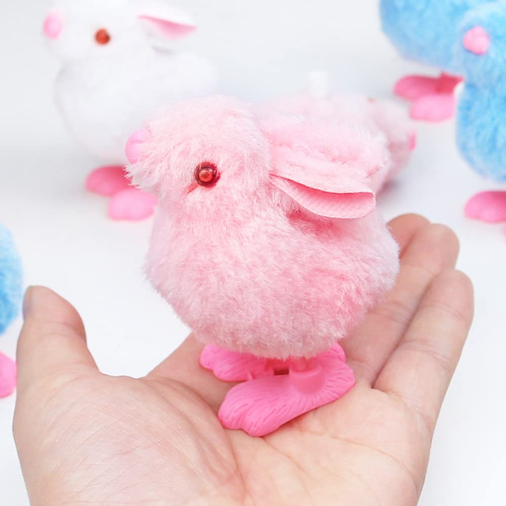 Toddler friendly wind up chick toy set 4 pieces