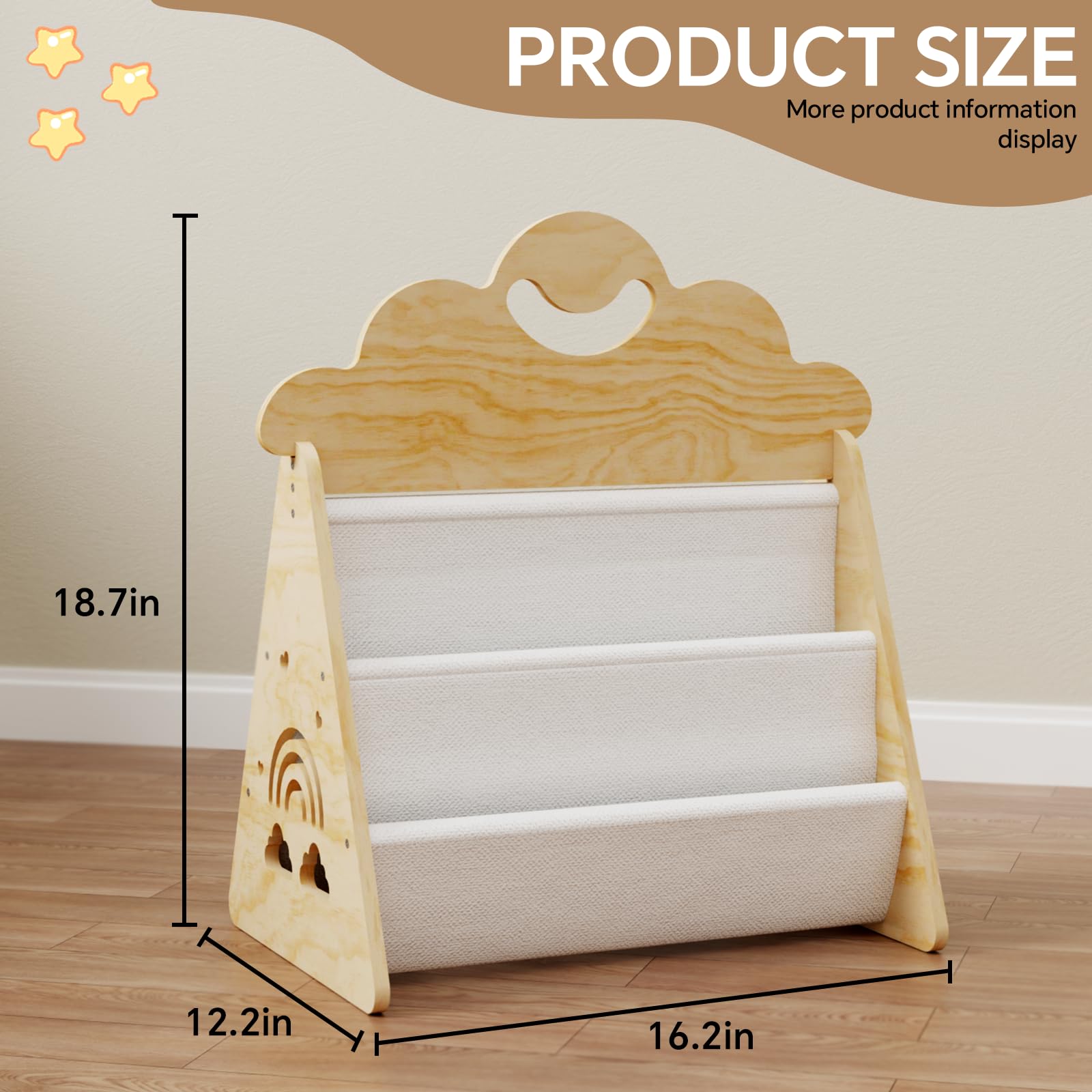 BPMFDTNL wood kids bookshelf nursery classroom use
