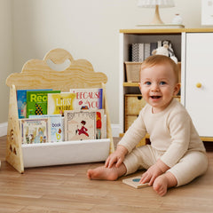 BPMFDTNL wood kids bookshelf Montessori low profile