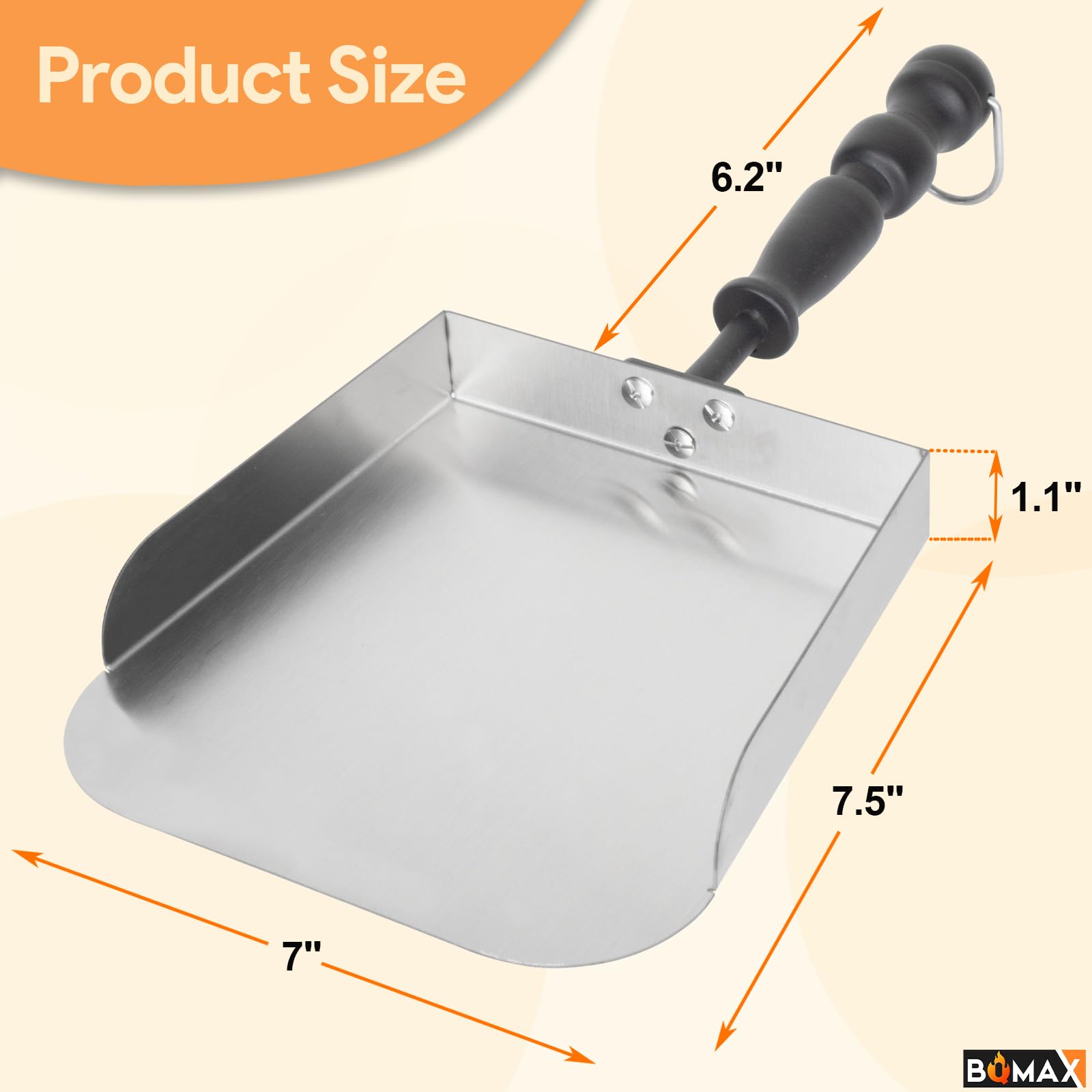 1-pack stainless steel griddle spatula by BQMAX