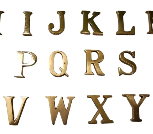 Polished solid brass letters for signage