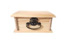 Original wolf design engraving on Celtic Wolf Wooden Box